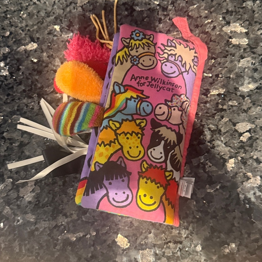 Jellycat Pony Tails sensory cloth book for babies - Picture 6 of 9